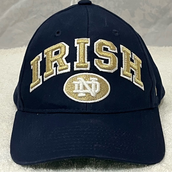 Notre Dame Irish Adjustable Snap Back Navy Blue & Gold Ball Ball Cap - Picture 15 of 15